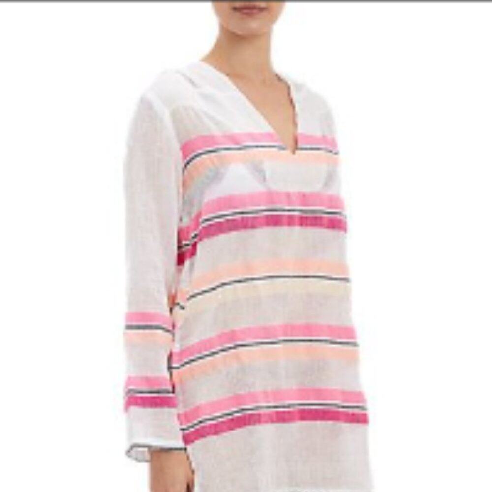 Lemlem Long Sleeve Striped Coverup